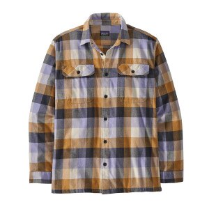 Patagonia Organic Cotton Midweight Fjord Flannel Long Sleeve Shirt Men's in Guides Dried Mango